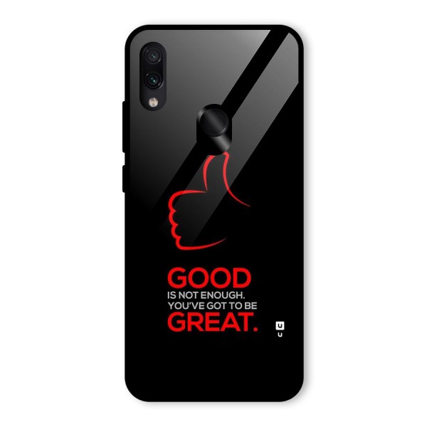 Good Great Glass Back Case for Redmi Note 7