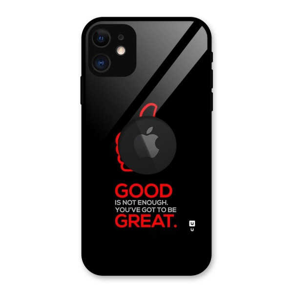 Good Great Glass Back Case for iPhone 11 Logo Cut