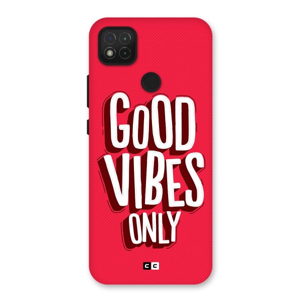 Good Vibes Only Pop Art Back Case for Redmi 9