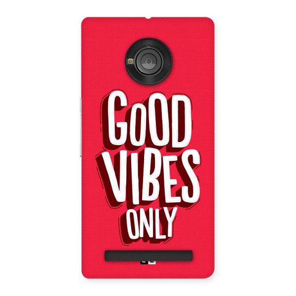 Good Vibes Only Pop Art Back Case for Yuphoria