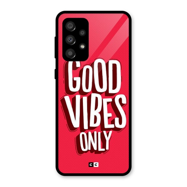 Good Vibes Only Pop Art Glass Back Case for Galaxy A32