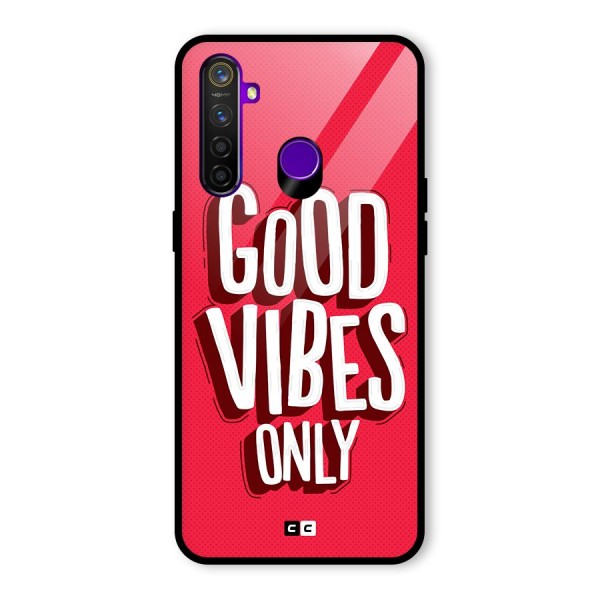 Good Vibes Only Pop Art Glass Back Case for Realme 5 Pro