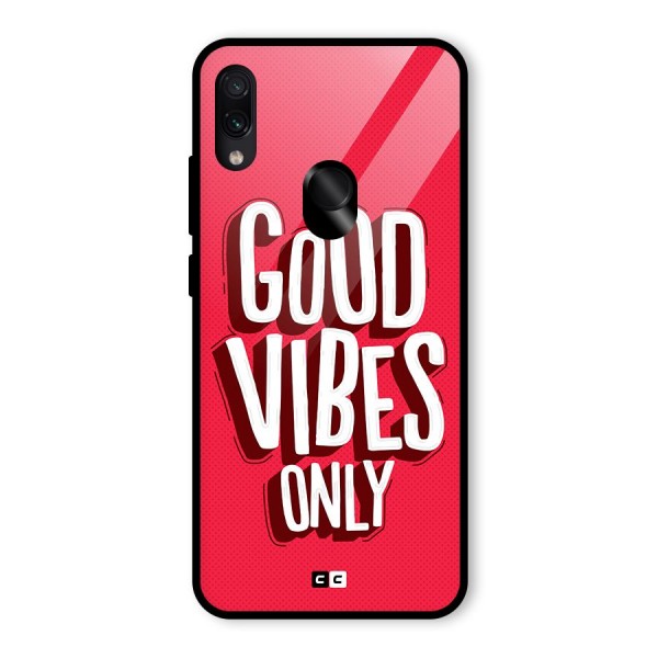 Good Vibes Only Pop Art Glass Back Case for Redmi Note 7S