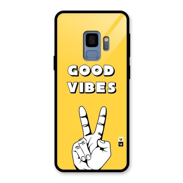 Good Vibes Victory Glass Back Case for Galaxy S9