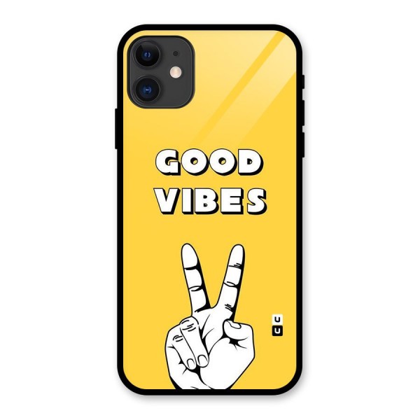 Good Vibes Victory Glass Back Case for iPhone 11