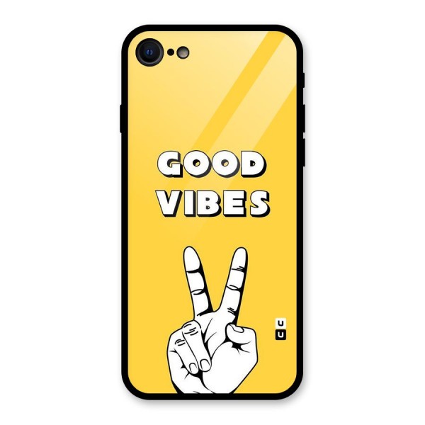 Good Vibes Victory Glass Back Case for iPhone 8