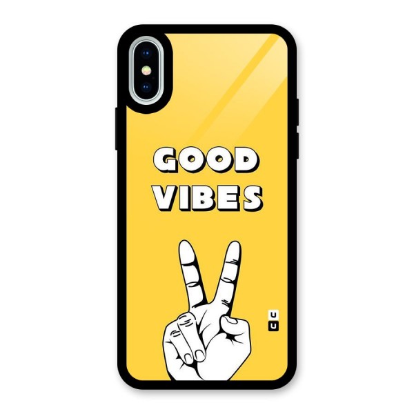 Good Vibes Victory Glass Back Case for iPhone XS