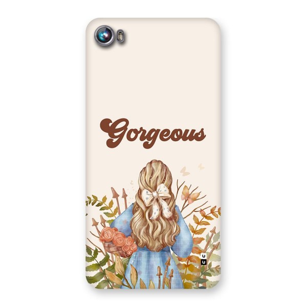 Gorgeous Girl Back Case for Canvas Fire 4 (A107)