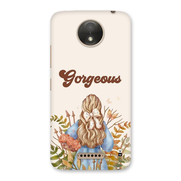 Gorgeous Girl Back Case for Moto C Plus