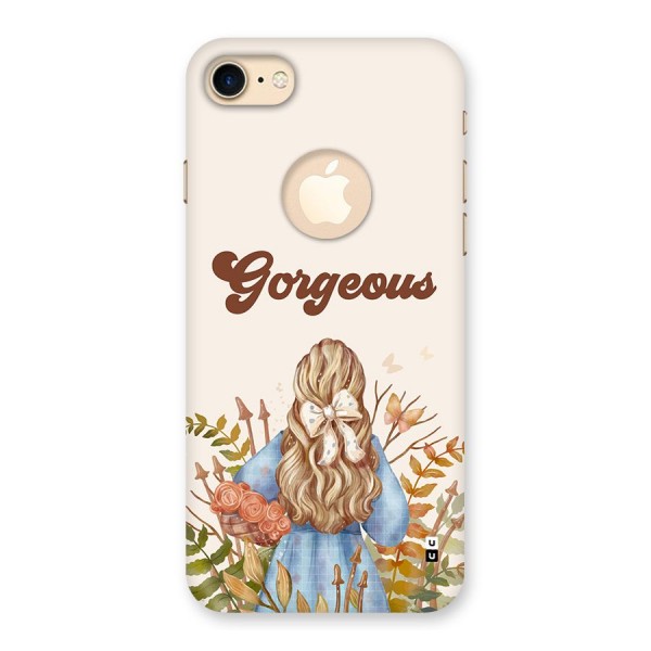 Gorgeous Girl Back Case for iPhone 8 Logo Cut