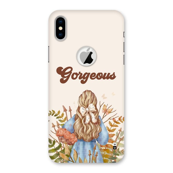 Gorgeous Girl Back Case for iPhone XS Logo Cut