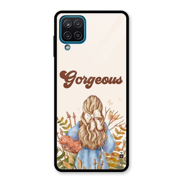 Gorgeous Girl Glass Back Case for Galaxy A12