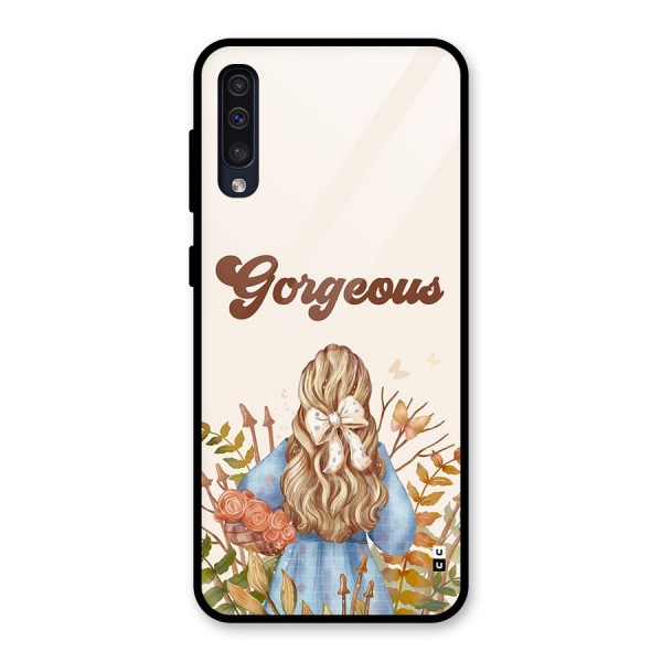 Gorgeous Girl Glass Back Case for Galaxy A30s