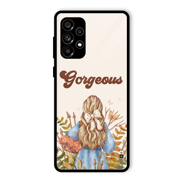 Gorgeous Girl Glass Back Case for Galaxy A73 5G