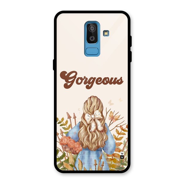 Gorgeous Girl Glass Back Case for Galaxy J8