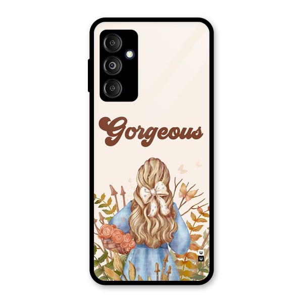 Gorgeous Girl Glass Back Case for Galaxy M14 5G