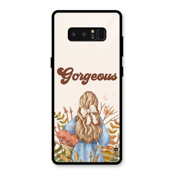 Gorgeous Girl Glass Back Case for Galaxy Note 8