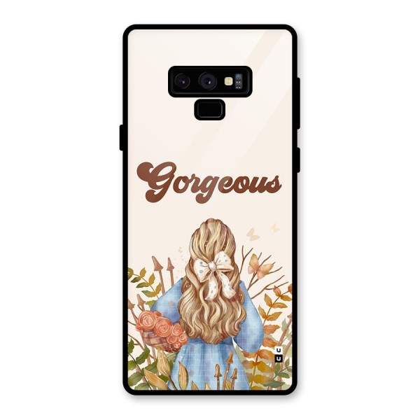 Gorgeous Girl Glass Back Case for Galaxy Note 9