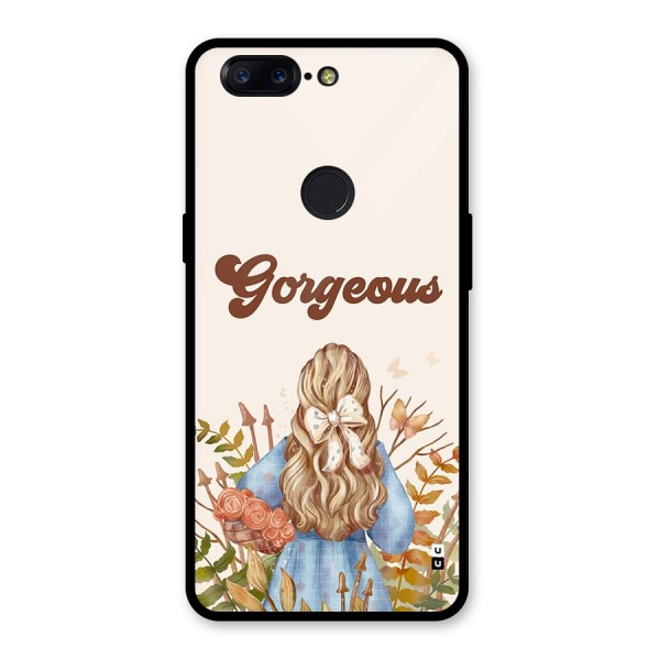 Gorgeous Girl Glass Back Case for OnePlus 5T