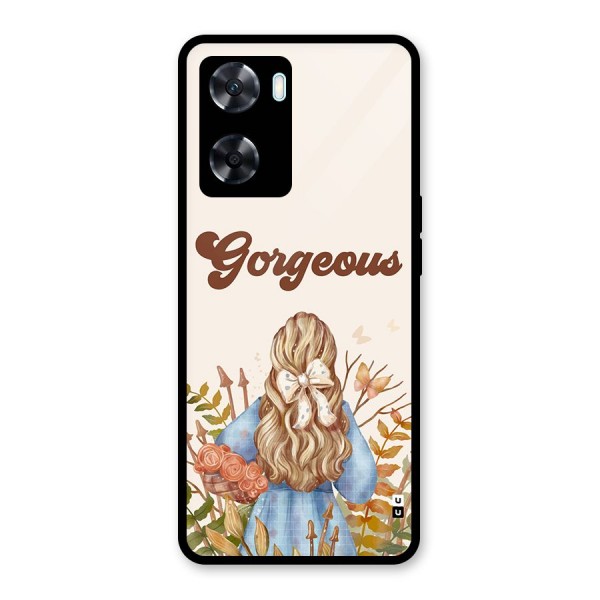 Gorgeous Girl Glass Back Case for Oppo A77s