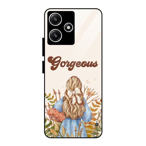 Gorgeous Girl Glass Back Case for Poco M6 Pro