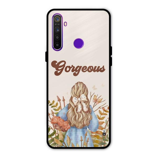 Gorgeous Girl Glass Back Case for Realme 5s