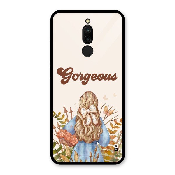 Gorgeous Girl Glass Back Case for Redmi 8