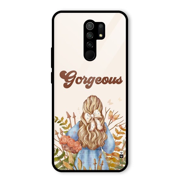 Gorgeous Girl Glass Back Case for Redmi 9 Prime