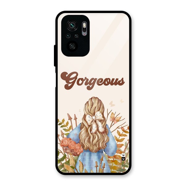 Gorgeous Girl Glass Back Case for Redmi Note 10