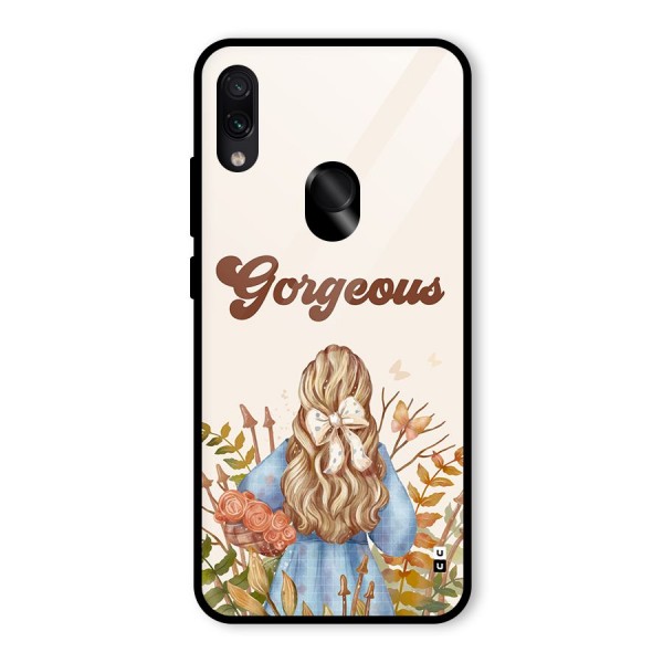 Gorgeous Girl Glass Back Case for Redmi Note 7