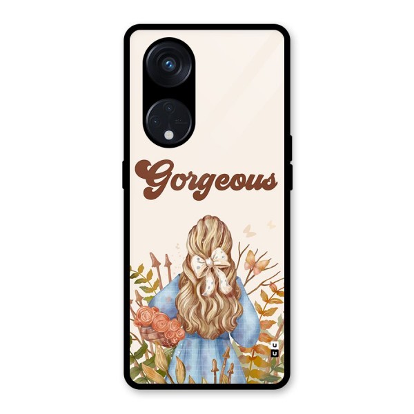 Gorgeous Girl Glass Back Case for Reno8 T 5G