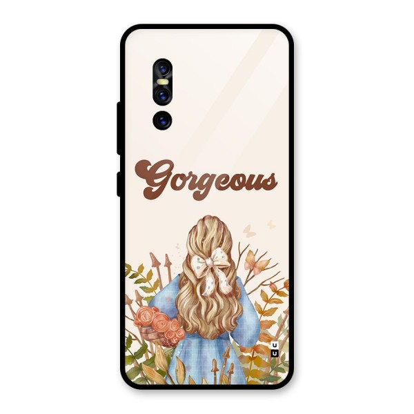 Gorgeous Girl Glass Back Case for Vivo V15 Pro