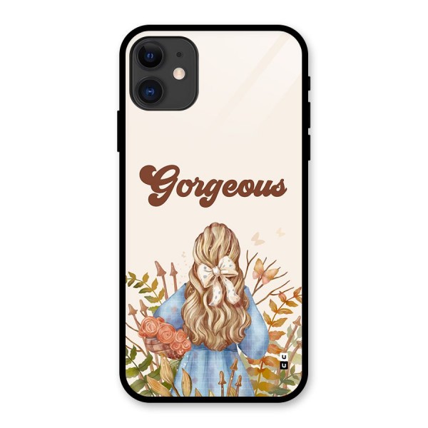 Gorgeous Girl Glass Back Case for iPhone 11