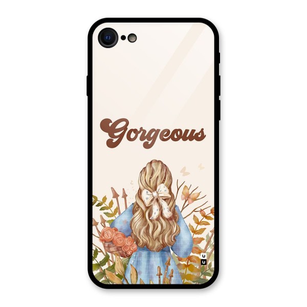 Gorgeous Girl Glass Back Case for iPhone 8