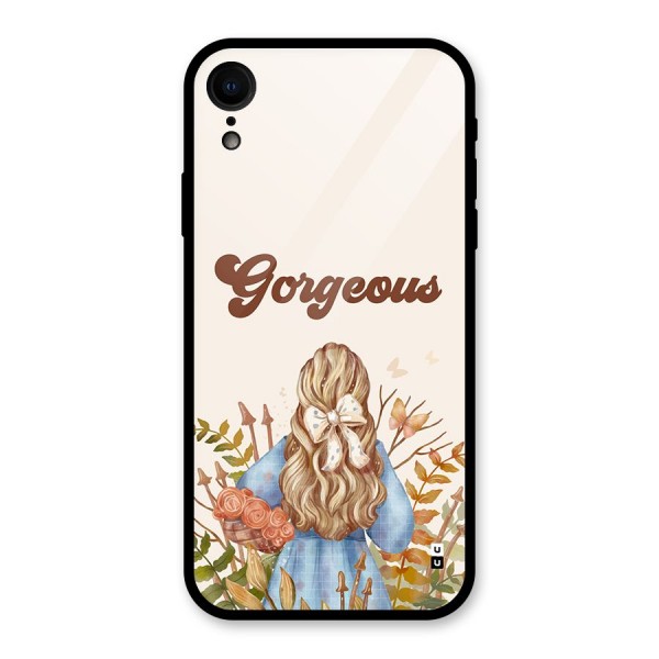 Gorgeous Girl Glass Back Case for iPhone XR