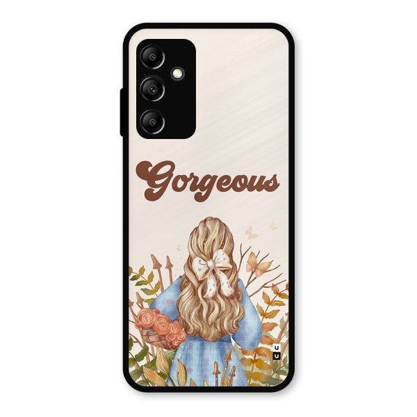 Gorgeous Girl Metal Back Case for Galaxy A14 5G