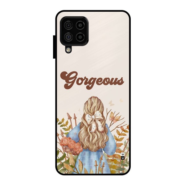 Gorgeous Girl Metal Back Case for Galaxy A22 4G