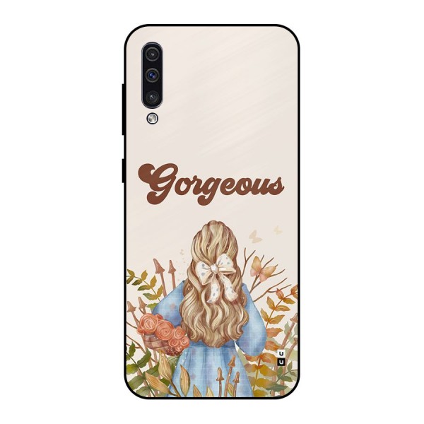 Gorgeous Girl Metal Back Case for Galaxy A50