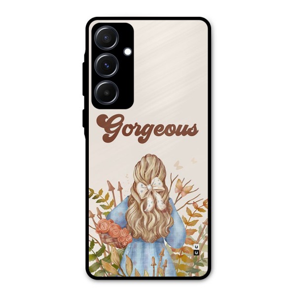 Gorgeous Girl Metal Back Case for Galaxy A55