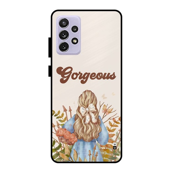 Gorgeous Girl Metal Back Case for Galaxy A72