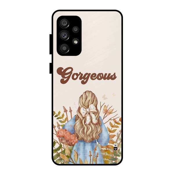 Gorgeous Girl Metal Back Case for Galaxy A73 5G