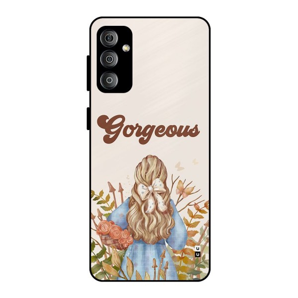 Gorgeous Girl Metal Back Case for Galaxy F23