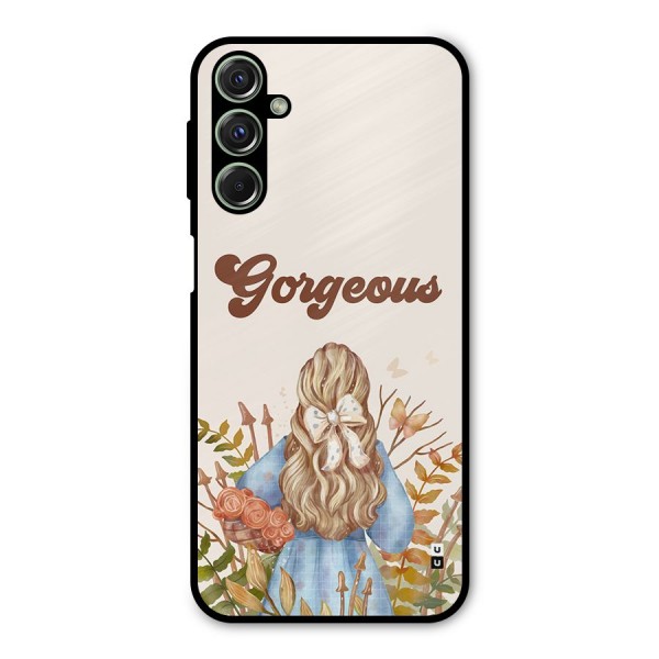 Gorgeous Girl Metal Back Case for Galaxy F34