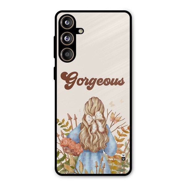 Gorgeous Girl Metal Back Case for Galaxy F55