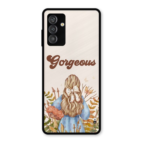 Gorgeous Girl Metal Back Case for Galaxy M14 5G