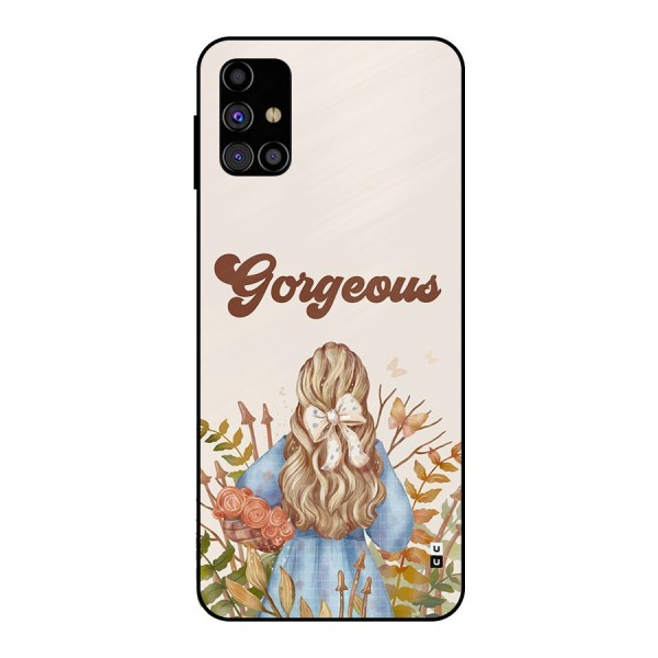 Gorgeous Girl Metal Back Case for Galaxy M31s