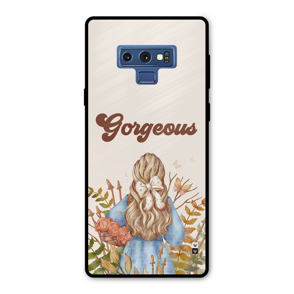 Gorgeous Girl Metal Back Case for Galaxy Note 9