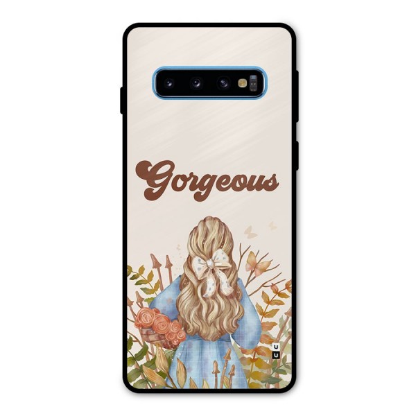 Gorgeous Girl Metal Back Case for Galaxy S10