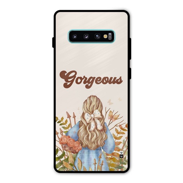 Gorgeous Girl Metal Back Case for Galaxy S10 Plus