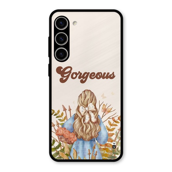 Gorgeous Girl Metal Back Case for Galaxy S23 Plus